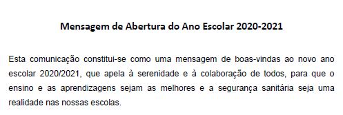 mensagem abertura 20 21